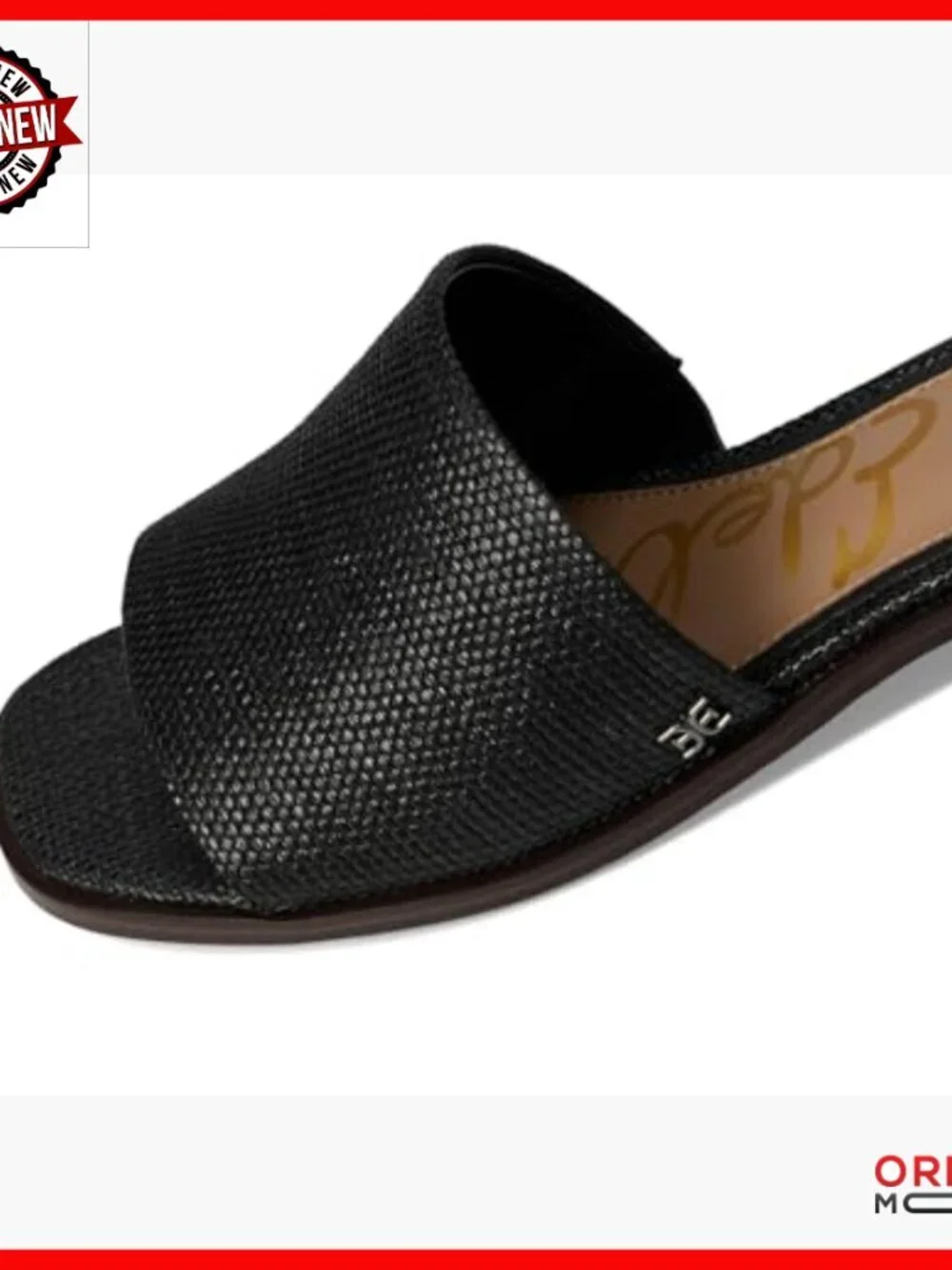 Textured Wedge Sandals with Block Heel, Wide Straps, Slip-On